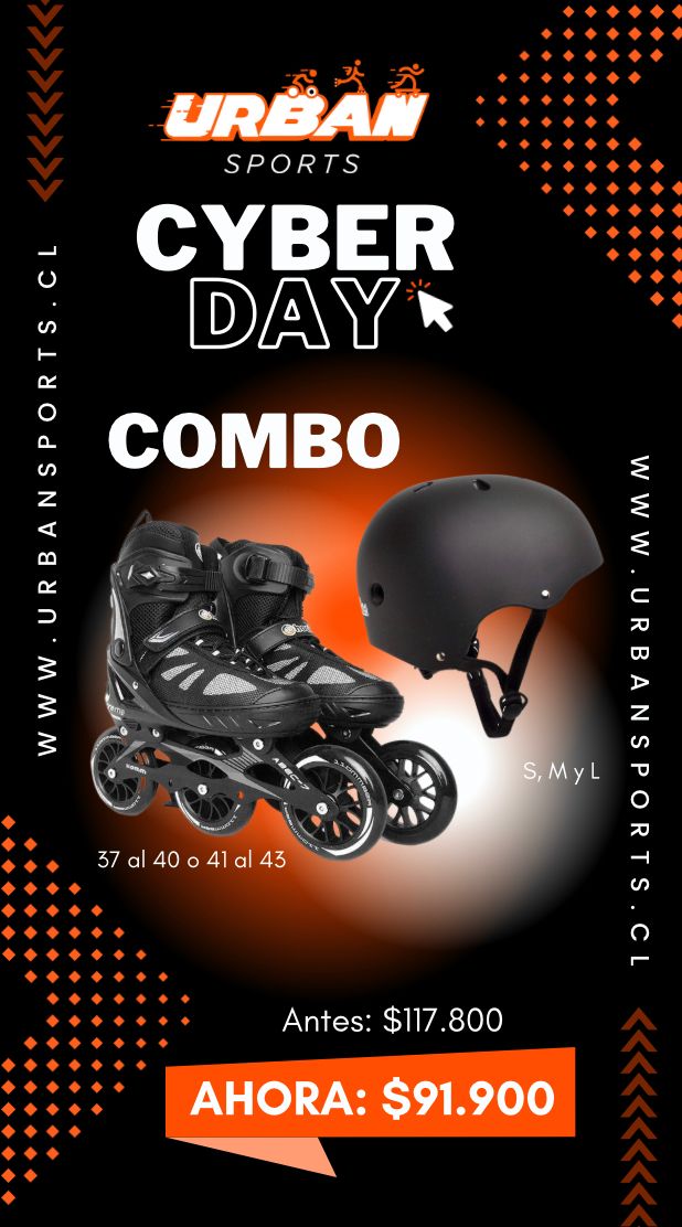 Patin hook triskate + casco on wheels urbano