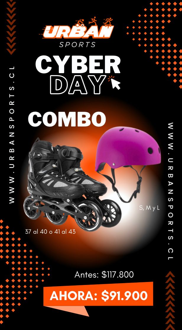 Patin hook triskate + casco on wheels urbano