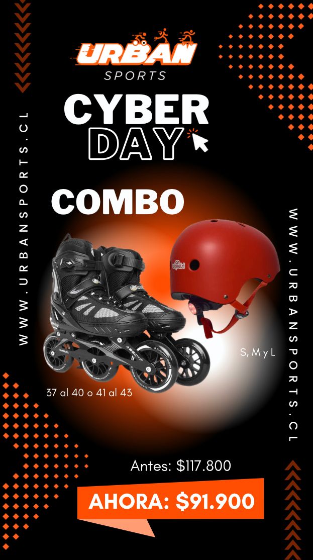 Patin hook triskate + casco on wheels urbano