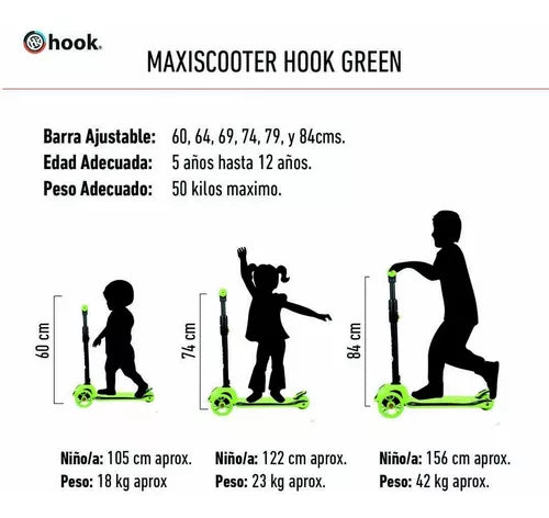 Triscooter Maxiscooter HOOK Verde