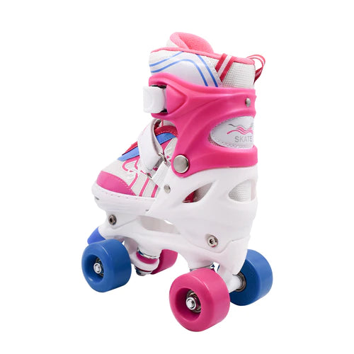 Patines Quad Ajustable Infantil Rosado