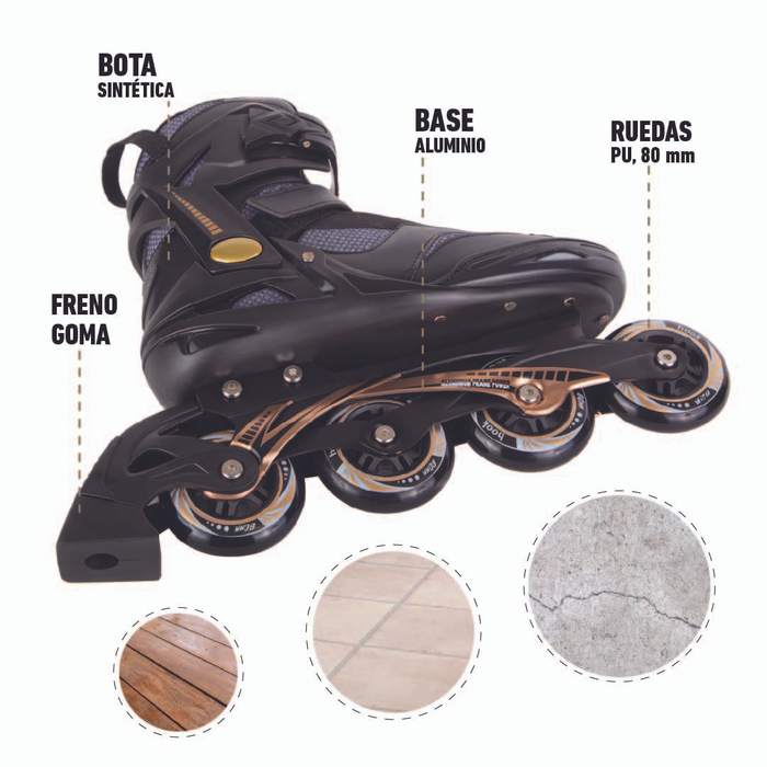 Patines en Línea Hook Hit Dorado HK-102