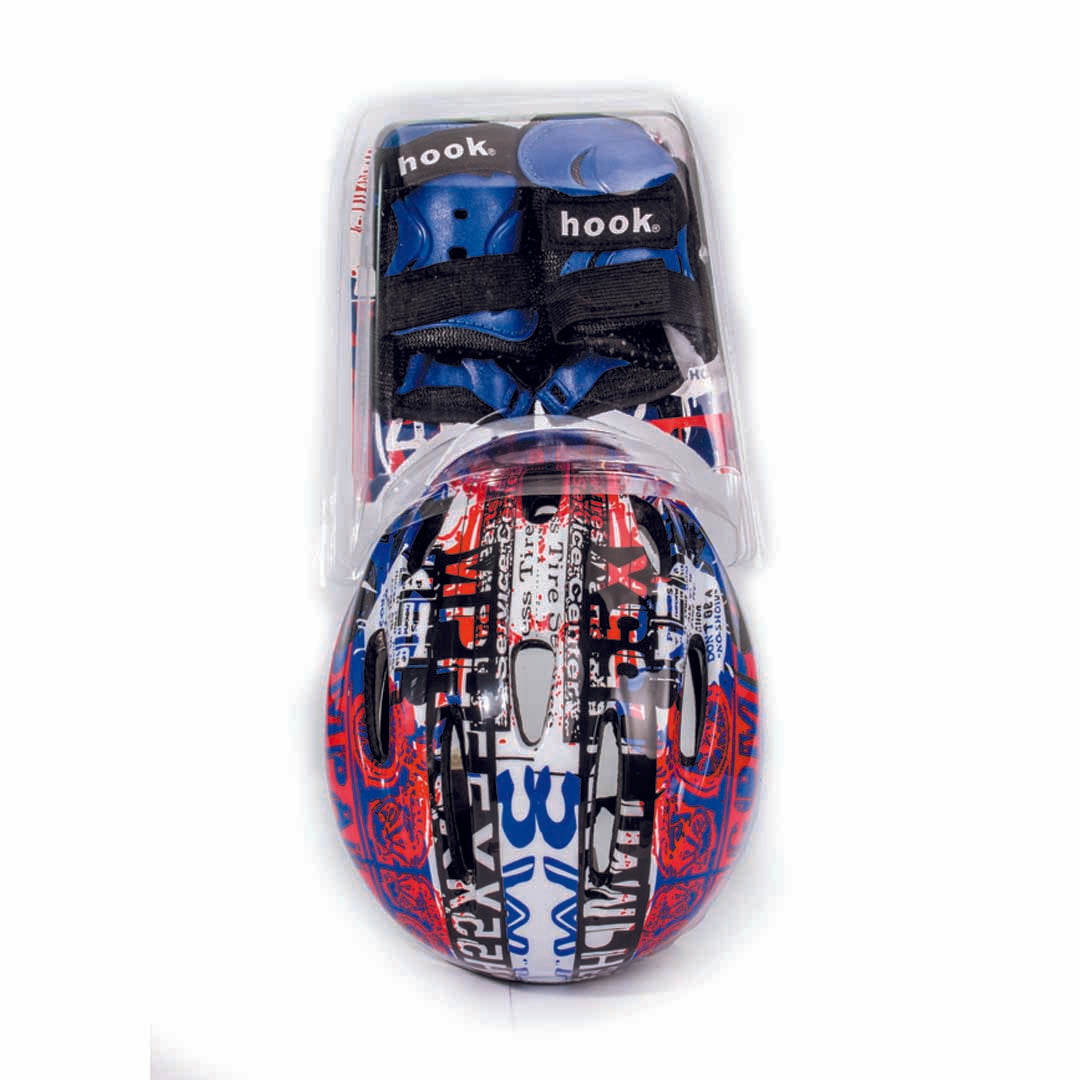 CASCO + SET DE PROTECCIONES KIDS (BLUE)