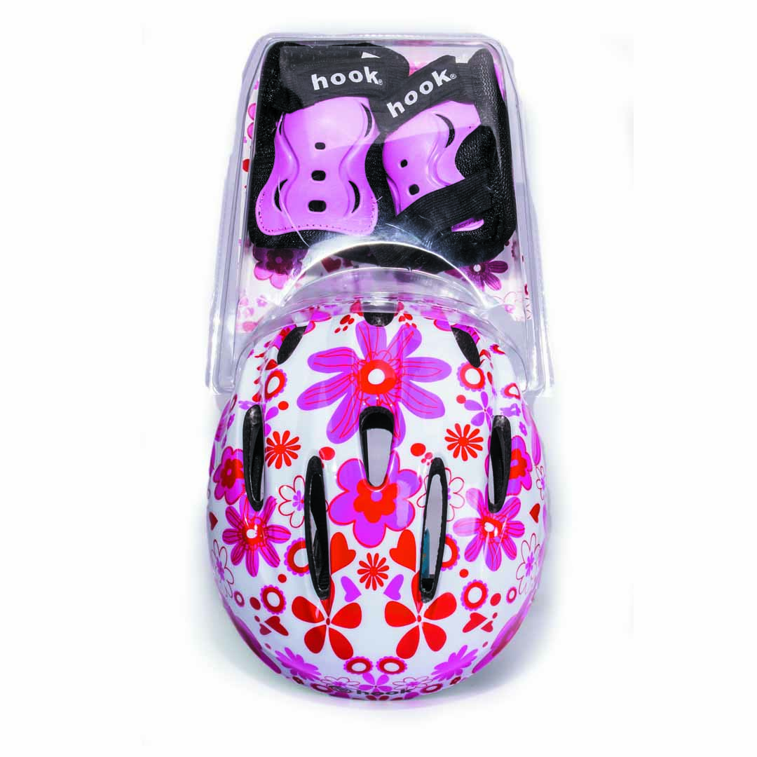 CASCO + SET DE PROTECCIONES KIDS (PINK)